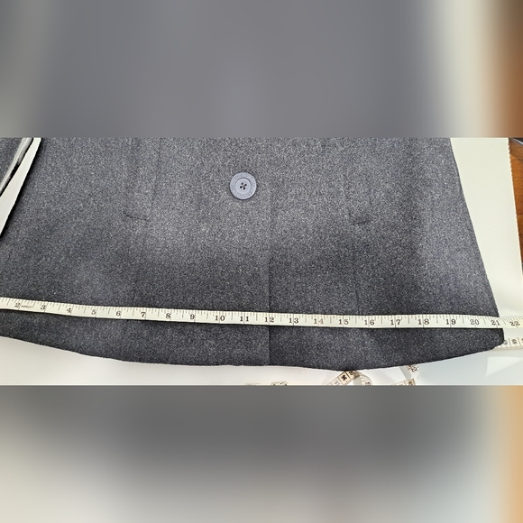 88% Wool Abercrombie & Fitch Charcoal Black Fitted Coat - Picture 13 of 14